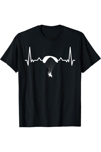 yiou trendy clothing تي شيرت رجالي للطيران الشراعي بتصميم ممتع بعبارة "قلبي ي...