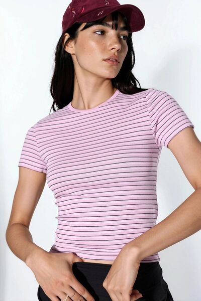 Hiccup Busem Striped Crew Neck T-Shirt