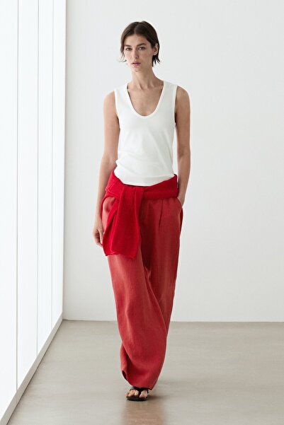 Massimo Dutti Kolsuz V yaka t-shirt