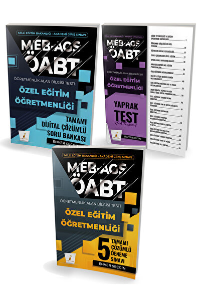 Pelikan Kitabevi MEB-AGS ÖABT Özel Eğitim Öğretmenliği Soru Bankası - Deneme ...