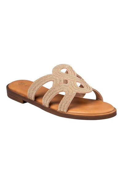 Envie Shoes Γυναικεία Πέδιλα FLAT SANDALS E96-23301-13 Ρόζ Χρυσό