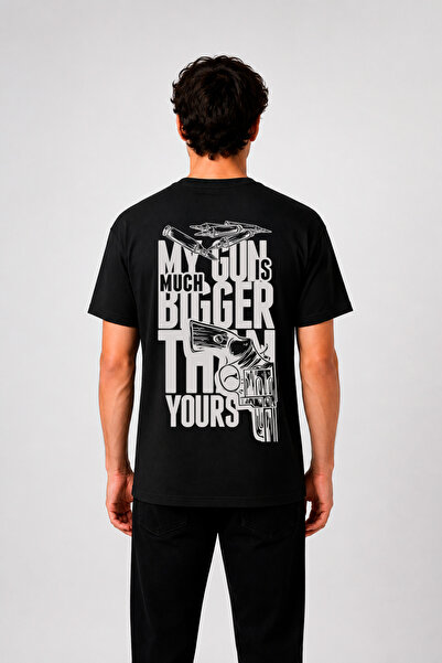 Guato Back Printed Black T-Shirt