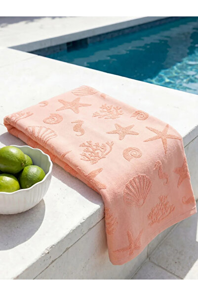 LC Waikiki Pink Seashell Patterned Beach Towel 70X140 cm