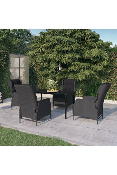 vidaxl 5-piece garden furniture set, dark grey