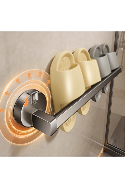 Fikpoo Multipurpose Aluminum Suction Cup Shoe Rack Wall Mounted Shoe Storage ...