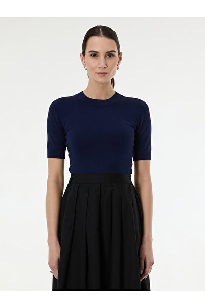 ORSAY Dark blue women's short-sleeve sweater
