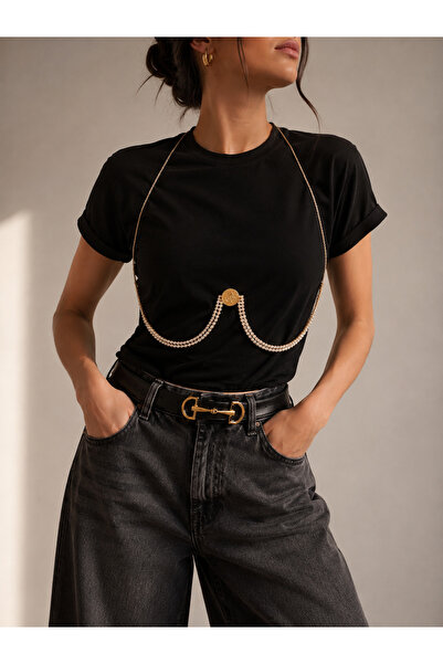 TAUPE Bijoux Elizabeth Gold Body Chain Göğüs Takısı