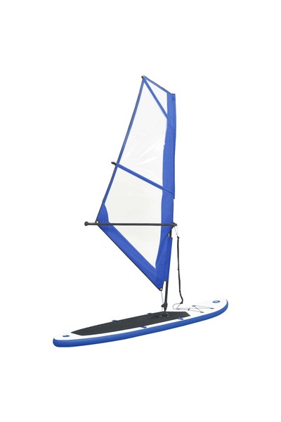 vidaxl Inflatable SUP board set with sail, blue and white