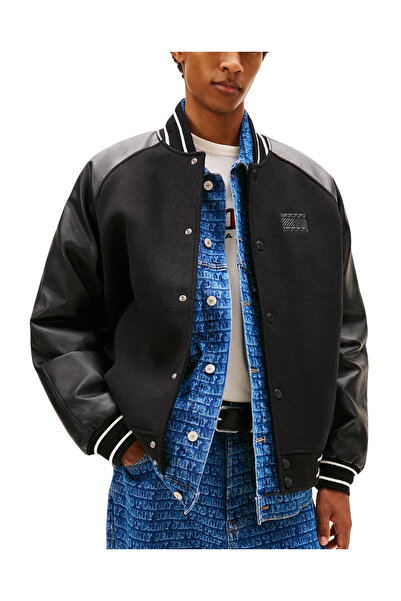 Tommy Hilfiger Ανδρικό Varsity Μπουφάν Μαύρο Tommy Jeans DM0DM22439-BDS