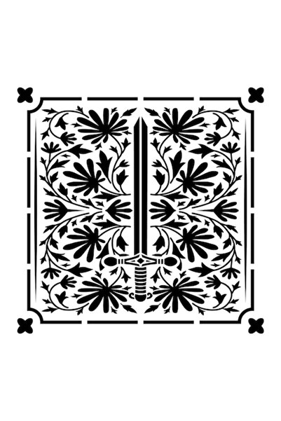 Eni Design Șablon 3D pentru construcții Excalibur Garden, 50x50cm, reutilizab...