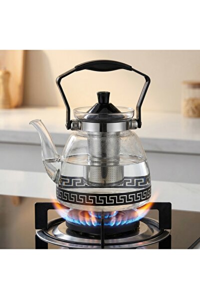 Generic Glass Tea Pot with Removable Infuser, 1.6L Heat Resistant, Stovetop &...