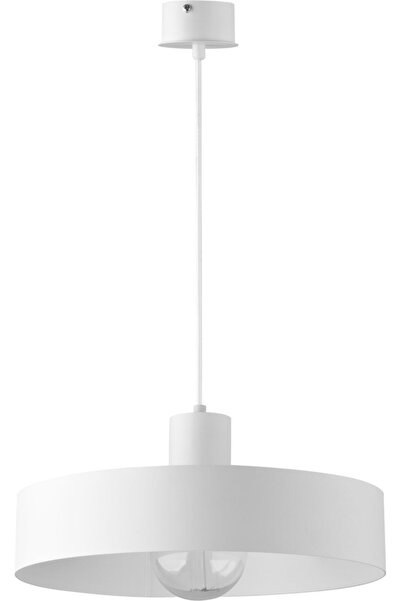 Sigma Lighting Lampă suspendată minimalistă Rif, albă, rotundă, Ø35cm, din oț...
