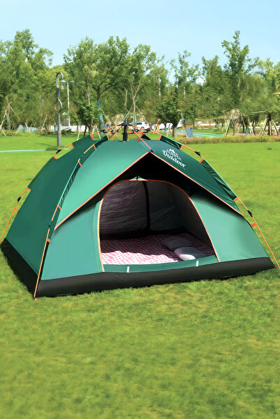 auhma Outdoor AC6634 Otomatik Kamp Çadırı Yeşil 200x150x120 cm Çift Katmanlı Su Geçirmez 3 Saniyede