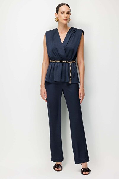 Ekol High Waist Straight Cut Pants