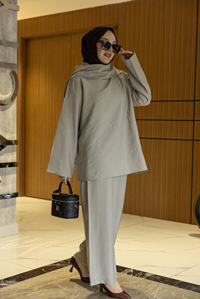 Suede Style 6350 - Set casual elegant pentru femei, din țesătură moale modală...