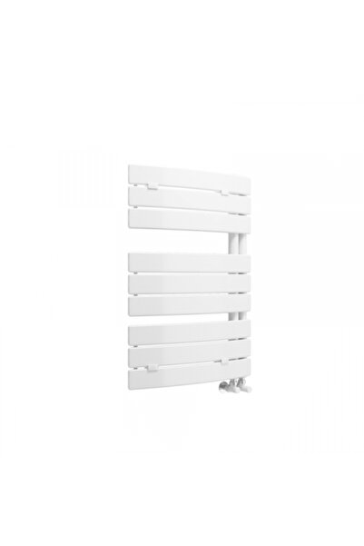 Lazzarini Towel rail bathroom radiator, white, steel, curved, Lazzarini, Piev...