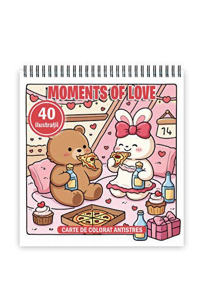 Legendary Gifts Carte de colorat, 40 de ilustratii Moments of Love, 86 pagini...