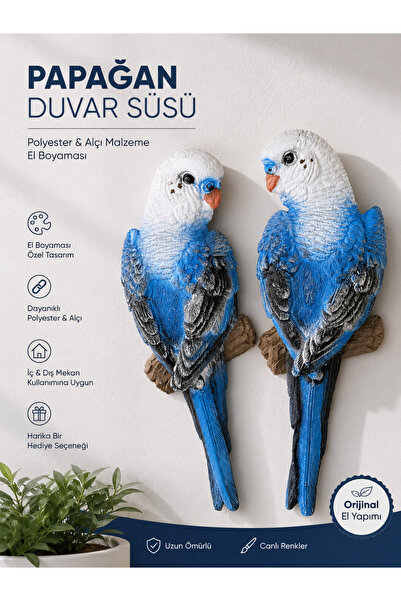 MonAmour's Papağan duvar süsü (kutulu) renkli hediyelik el emeği