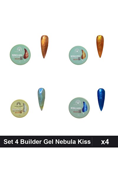 Makeup Set 4 Builder Gel Nebula Kiss 15g, Nuante 02 05 12 16, Constructie Ung...