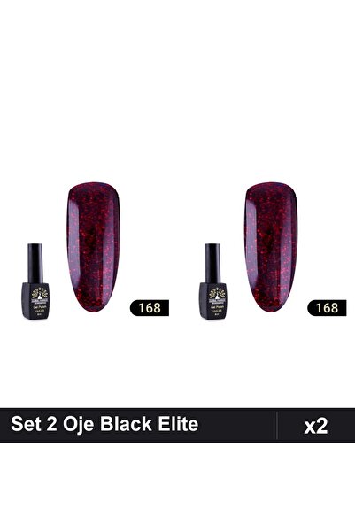 Makeup Set 2 Oje Semipermanente Black Elite 8ml, Global Fashion, Manichiură U...