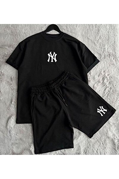 ZAVIXO Men's Relaxed Fit 2-Piece T-Shirt Shorts Set Street Fashion