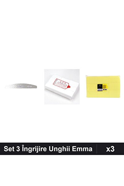 Makeup Set 3 Îngrijire Unghii Emma Pila 100/120 + Servetele Nail 1800 buc Man...