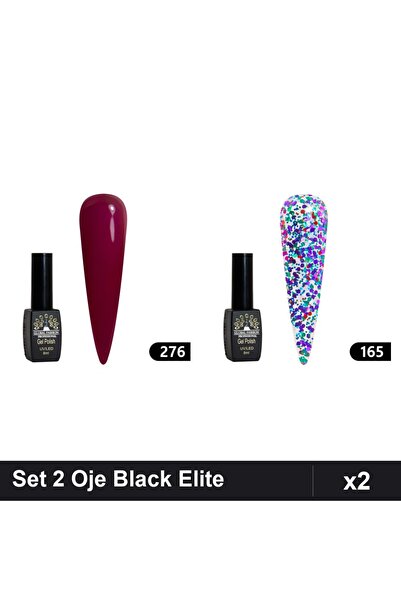Makeup Set 2 Oje Semipermanente Black Elite 8ml, Global Fashion, Nuante 276 1...