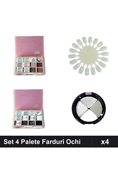 Makeup Set of 4 True Eyes Eyeshadow Palettes No. 03 04 and Quiz 10g, Complete...