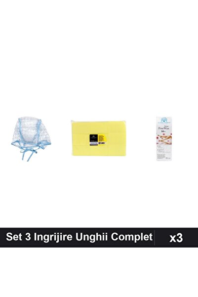 Makeup Set 3 Ingrijire Unghii cu Casca Suvite, Servetele 900buc si Benzi Epil...