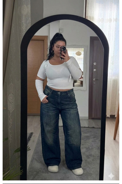 Semesia Battal Beden Baggy Jeans
