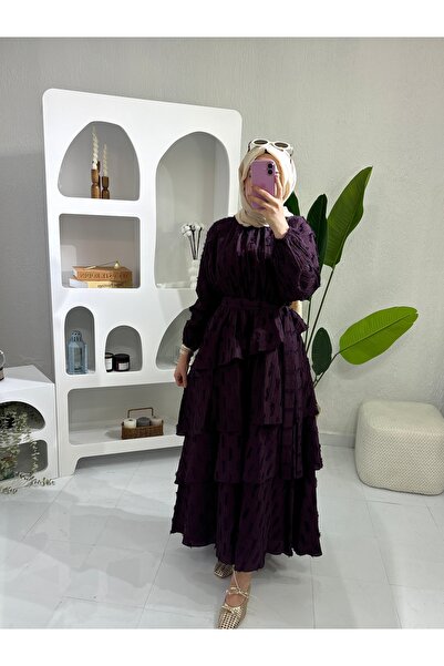 STİLSEN KAT KAT TESETTÜR BOYDAN ELBİSE
