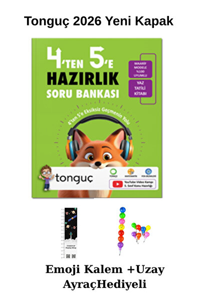 Tonguç Yayınları Tonguç 4'ten 5'e Hazırlık Kitabı 2026 YENİ KAPAK MAARİF M.(E...