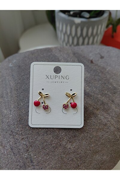 lavante butik kendini özel hisset Xuping Zircon Stone Children's Cherry Earrings