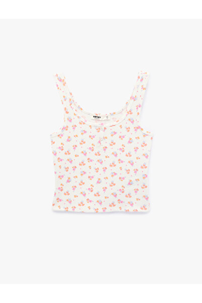 Koton Round Neck Floral Strap Pajama Top