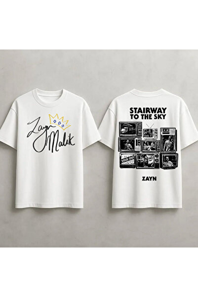 STİL-X Zayn Malik Baskılı Unisex %100 Pamuklu Oversize T-shirt