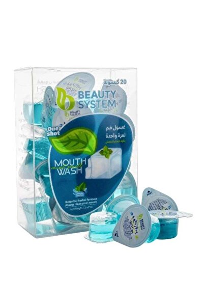 BEAUTY SYSTEM كبسولات غسول الفم بنكهة النعناع المنعشة - 13 مل × 20