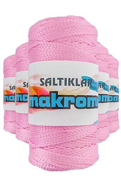 Royaleks Group 5 Pieces of Polyester Macrame Thread 1545 Pink 100 gr