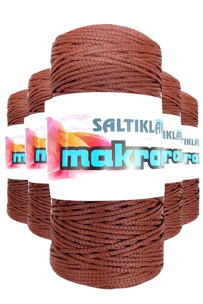 atastore2017 5 Pieces of Polyester Macrame Thread 2060 Tan 100 gr