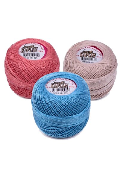 Royaleks Group 3 pieces of tiger etamine and cross stitch thread no. 8 code/c...