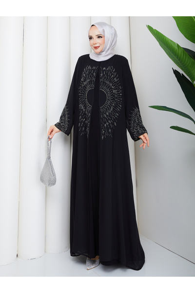 Modam Bella Rochie cu perle și model de piatră strălucitoare, mărime mare