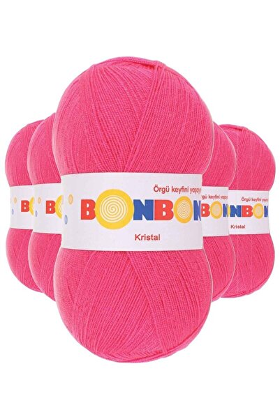 atastore2017 5 Pieces Crystal Hand Knitted Fiber String Orchid Pink 98319