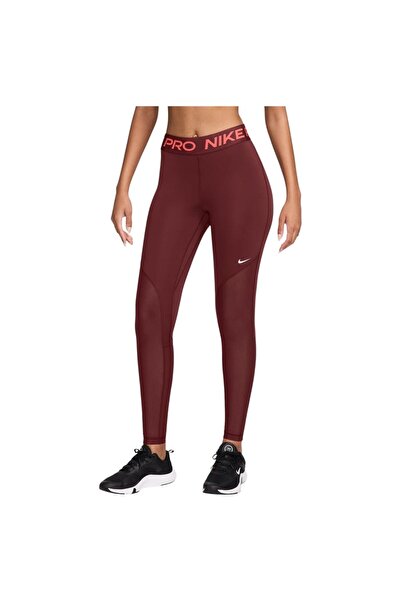 Nike Femei& # x27;s Pro Dri-FIT Colanți din plasă cu talie medie L