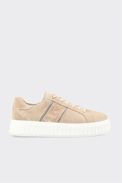 Elle Shoes Bej Deri Erkek Spor Ayakkabı