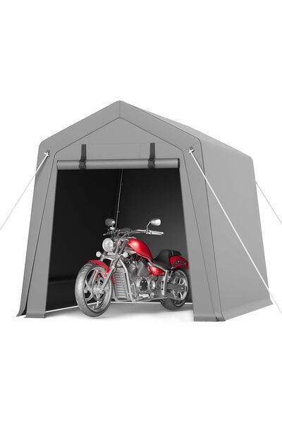 Garvee مرآب سيارات خارجي محمول مقاس 6×8 قدم - سقيفة تخزين متينة مقاومة للماء ...