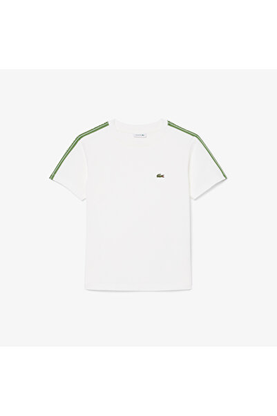 Lacoste Çocuk Bisiklet Yaka Beyaz T-Shirt