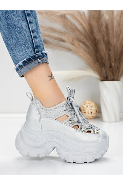 mei Women's Platform Sneakers 0897-33 Silver