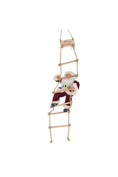 Zumzeria Figurină decorativă suspendată Moș Crăciun cu scară 87cm