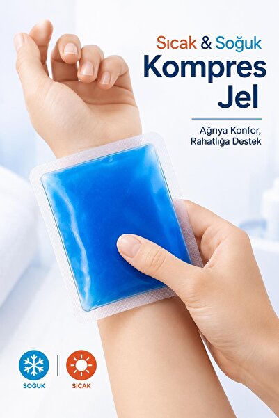 Kitchen Beauty 2 Adet Premium Termojel Sıcak Soğuk Kompres Jel Buz Paketi,Soğutucu Jel Isıtıcı Jel Kompres 13x13cm