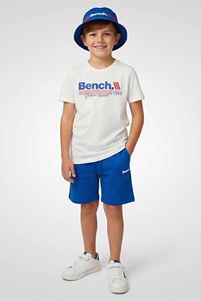 BENCH Kids Boy 3Pcs Brand Logo Top And Short With Hat Set, Multicolor