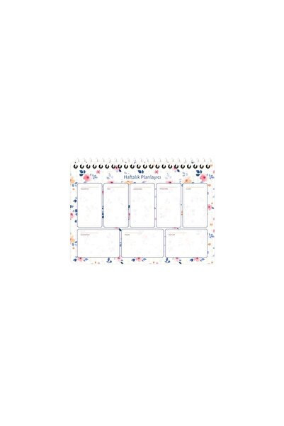 KESKİN COLOR 17X24 Spiral Trend Weekly Planner - White